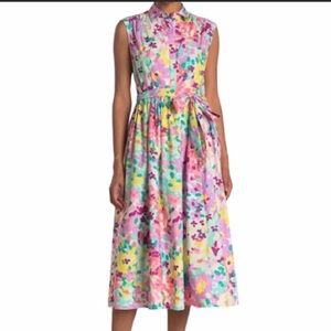 Kate Spade Painted Petals Shirt Dress Size 8